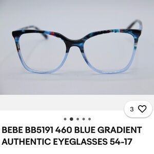 Bebe Blue and Black Gradient Eyewear